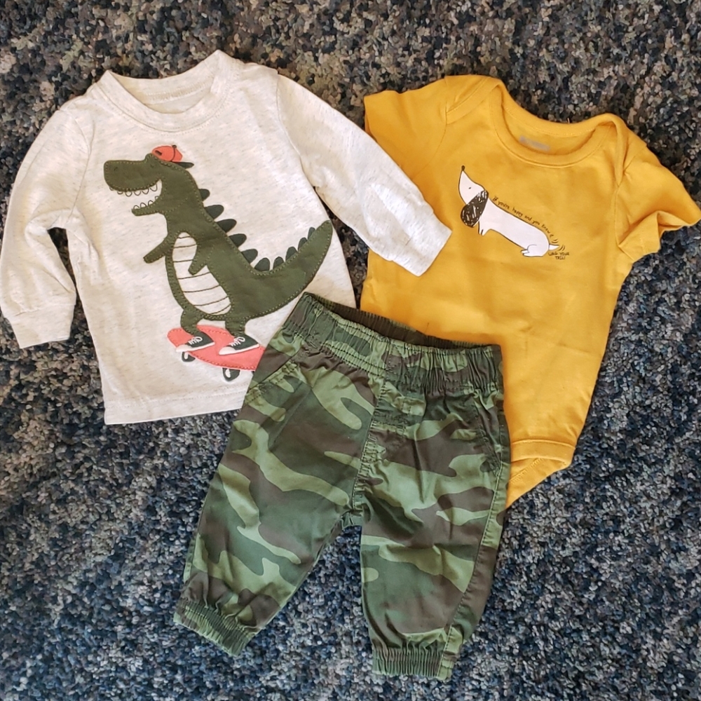 Dog and dinosaur outfit